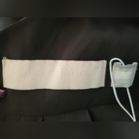 NWT Keepsake The Label Pleates Satin City Love Backless Flounce Mini Dress LG - Picture 9 of 15